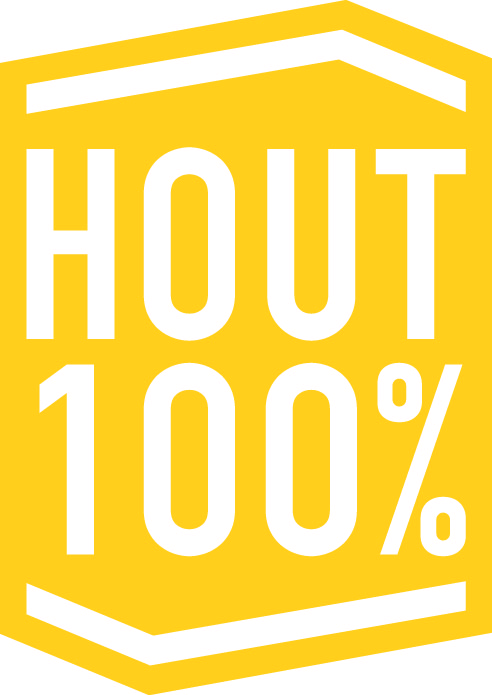 100% hout